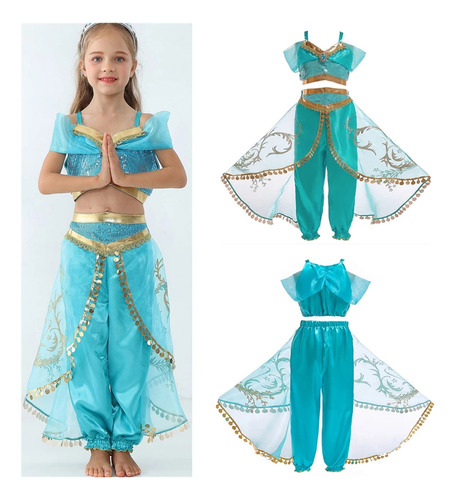 Disfraz De Princesa Árabe Para Niñas, Carnaval Y Jazmín