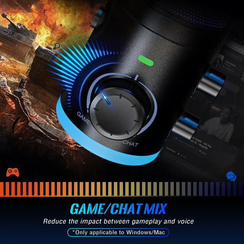Micrófono Gamer Fifine Am6, Rgb, De Sobremesa, Usb, Negro