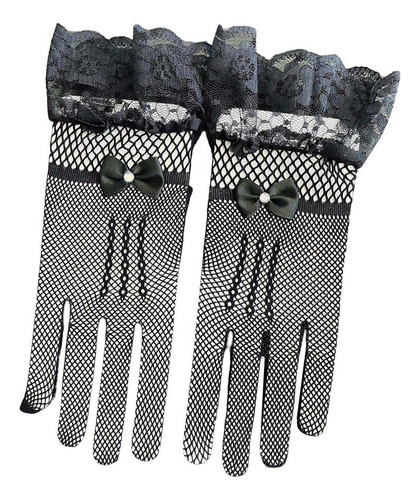 ª Elegantes Guantes Cortos De Encaje Guantes De Boda A La