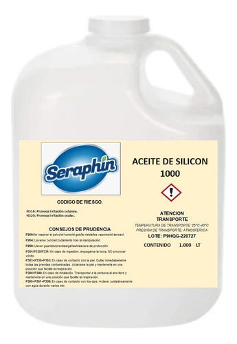 Aceite De Silicón 1000 Cst, Fluido Mil, Dimetil Siloxano 1lt