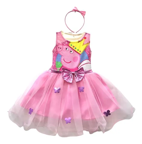 Vestido Bebé Niña Y Oso Pepa Peppa Navidad Fiesta | Envío gratis