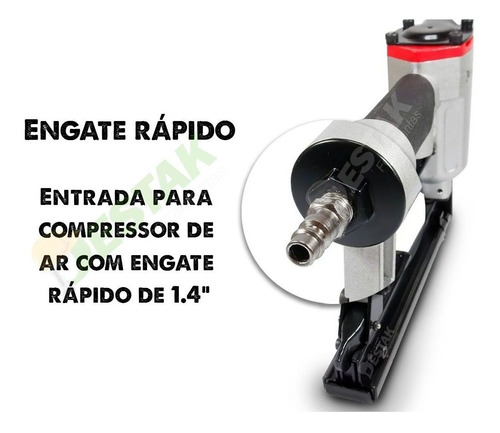 Grampeador Pneumático Pressão 60 A 100psi Uso Profissional