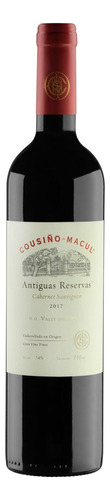 Vinho Cabernet sauvignon Cousiño-Macul Antiguas Reservas 2017 750 ml em um estojo de papelão