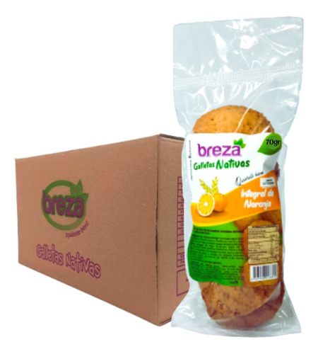 Caja De 48 Galletas Integral De Naranja -70 Gr