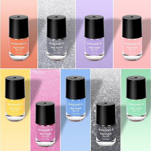 Wakaniya Juego De Esmaltes De Uñas Infantiles Para Niñas, Ki