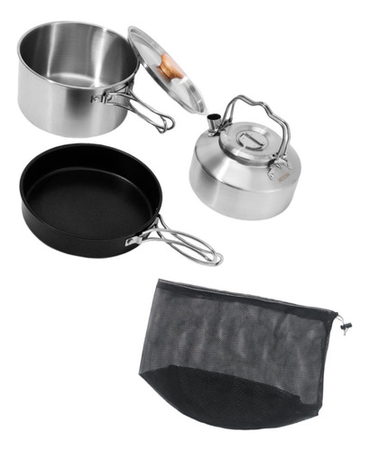 Juego De Utensilios De Cocina Para Acampar, Sartén Con