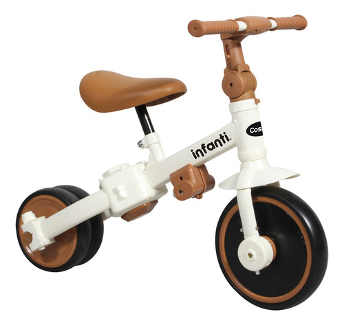 Triciclo Evolutivo 4 En 1 Infanti Cosmo Con Barra De Empuje Color Blanco