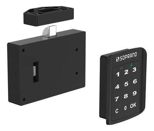 Fechadura Digital Para Móveis Com Puxador Soprano