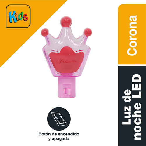 Luz De Noche Led Sanelec Kids Rosa