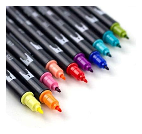 Set De 10 Marcadores Tombow Dual Brush Retro