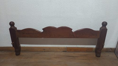 Cama De Algarrobo Macizo 2 Plazas Usado Marrón Oscuro Barrotes (Usado)