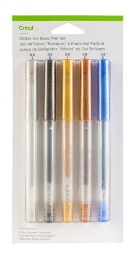 comprar 5 Boligrafos Colores Glitter Gel Cricut - Explore Y Maker