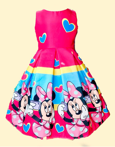 Vestido De Niña Minnie Mouse Rosa 