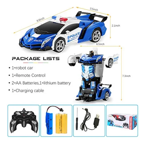 Figrol Transform Rc Car Robot, Coche De Control Remoto Indep