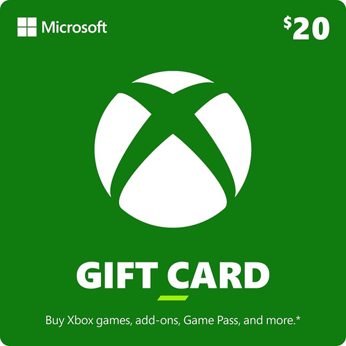 Microsoft Gift Card Cartão Xbox Live Americana $20 Dólares