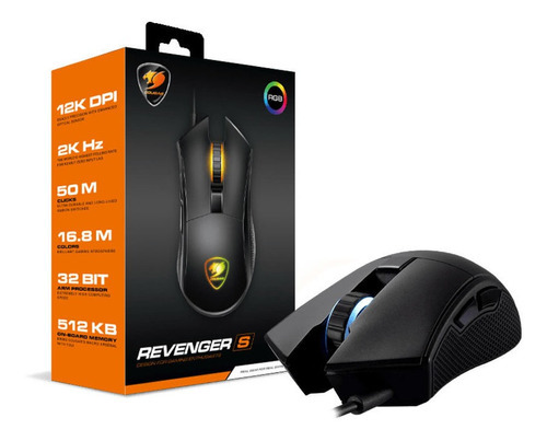 Mouse Gamer Cougar Revenger S 12000dpi Rgb 6 Botones