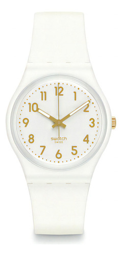 Reloj Swatch White Bishop Para Mujer De Silicona So28w106