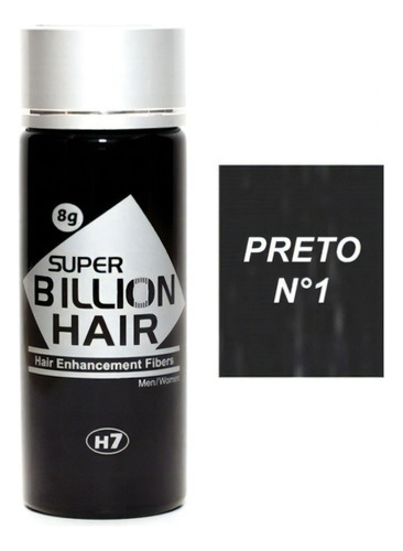Fibra Billion Hair 8g Super Billion Hair - Preto