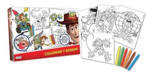Toy Story Juego Colorear Y Borrar Crayones Láminas Disney