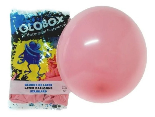 Imagen 1 de 2 de Globos Standard Latex Por 50 Unidades Globox Apto Helio