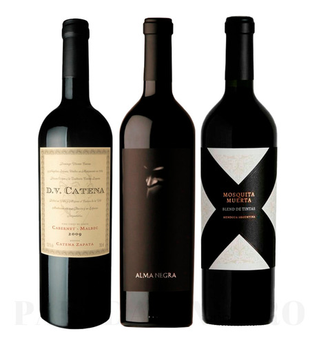 Combo Mosquita Muerta + Alma Negra + Dv Catena Cab Malbec X3