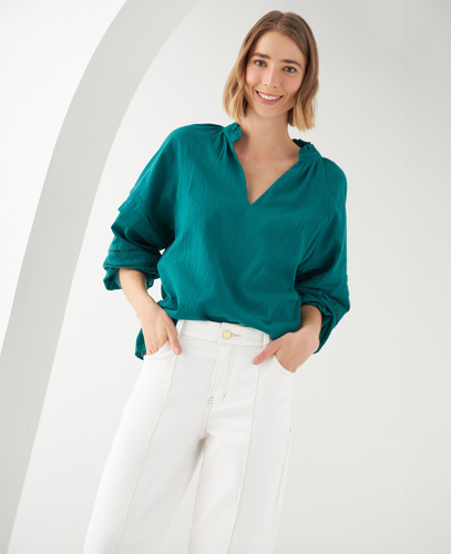 Blusa Esprit 619e047 Verde Treb