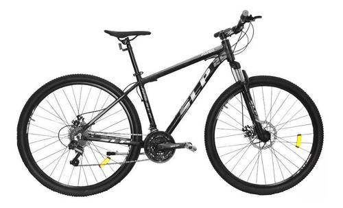 Mountain bike SLP 25 pro R29 18" 21v frenos de disco mecánico cambios Shimano Tourney TZ31 y Shimano Tourney TZ500 color negro/gris con pie de apoyo  