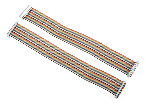 2 Unids Arco Iris Alambre Cobre 30 Pin Conector Gris Cable