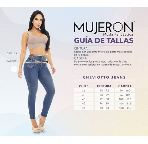 Imagen 9 de 9 de Jeans Colombiano Levanta Cola 13944 Cheviotto