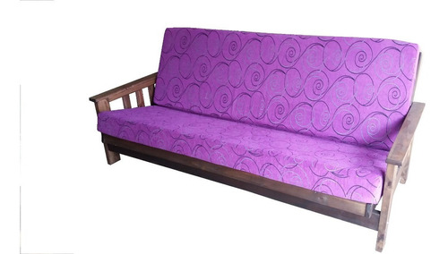 Futon Pino Paraná + Colchon Chenile Y Placa De Alta Densidad