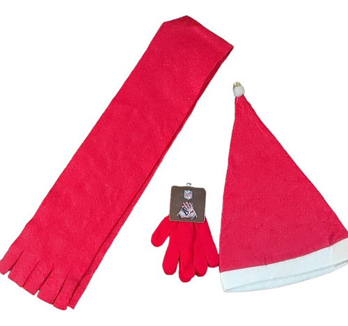 Set Navideño Infantil Económico Bufanda, Gorro Y Guantes 