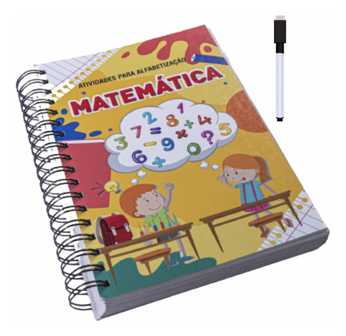 Livro Mágico De Matemática - Atividades Para Alfabetização Reutilizável + Caneta