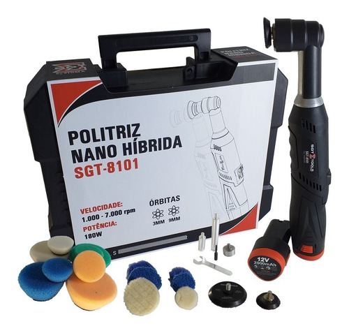 Politriz Nano Híbrida 180w 12 V Detail Automotivo - Sgt 8101 110V/220V