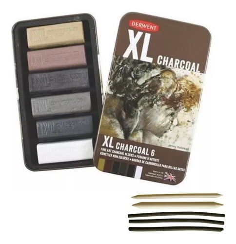 Xl Charcoal - Derwent - Barras De Carbonilla (zona Obelisco)