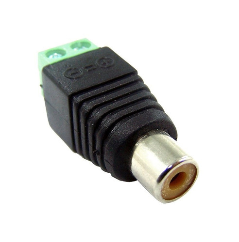 Conector Rca Fêmea Com Borne Alta Qualidade Cftv Injetado