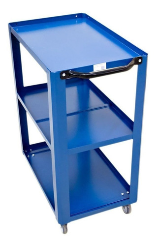Imagem 2 de 4 de Carrinho Porta Ferramentas 3 Prateleiras Em Aco Fercar Azul