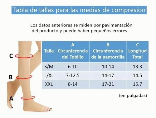 Imagen 2 de 8 de Medias Calcetas D Compresión Alivia Varices Y Circulación