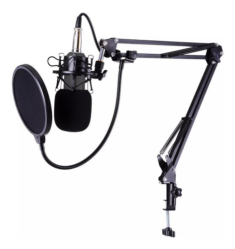 Imagen 1 de 10 de Set De Microfono Con Brazo Estudio Condensador Podcast Atrix