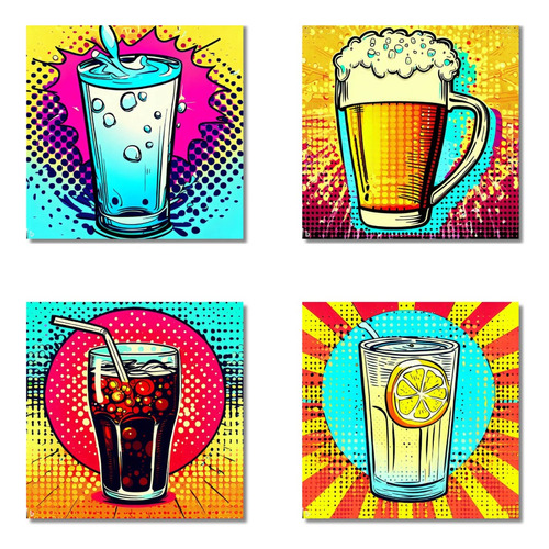 Poster Decorativo | Serie De Bebidas Pop Art