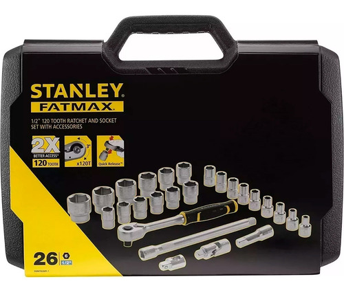 Set Juego De Tubos 26 Pzs Stanley Fatmax Con Maletín