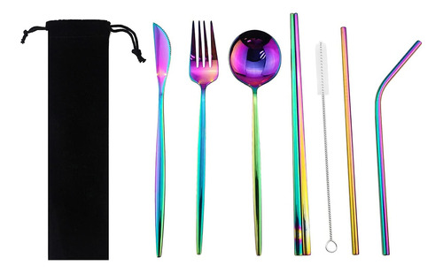 8 Utensilio Reutilizabl Estuche Para Almuerzo Oficina