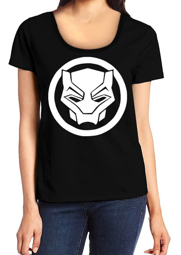 Remera En Mega Oferta Black Panther Mujer Pantera Negra