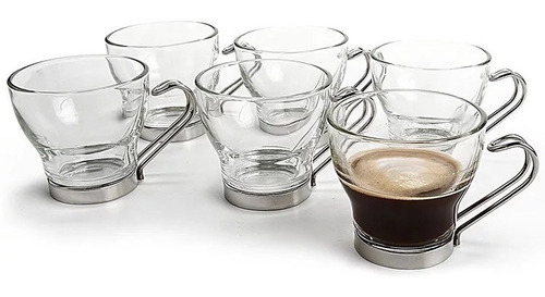 Imagen 2 de 3 de Taza De Vidrio De Cafe Espresso 113ml Set De 6 Unidades