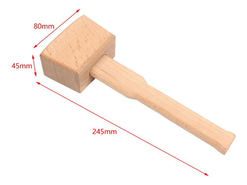 3 Mazo De Madera Con Mango, Martillo De Madera Para Trabajos