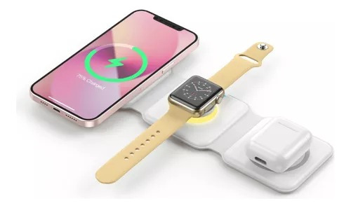 Cargador Inalámbrico Triple iPhone AirPods Watch Vidvie