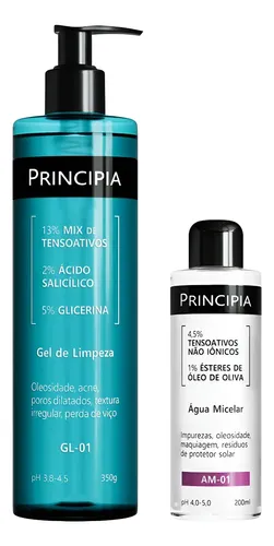 Principia Kit Dupla Limpeza Água Micelar + Gl-01 Todo Tipo De Pele Dia/noite