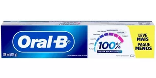 Pasta De Dente Oral-b 100% De Sua Boca* Cuidada 175g