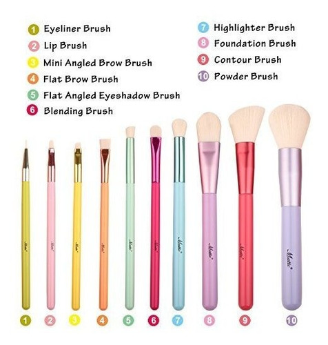 Juego De Brochas Pony Effect Pro Touch | De Maquillaje De 8