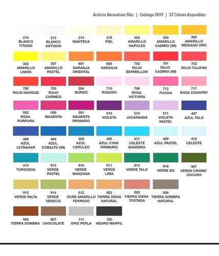 Set 10 Pintura Acrilicas X 50cc Eq Arte-100% Acrilico Linier