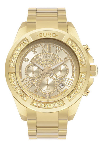 Relógio Euro Feminino Delux Dourado - Euvd33ac/4d